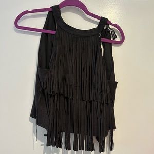 Design lab fringe top